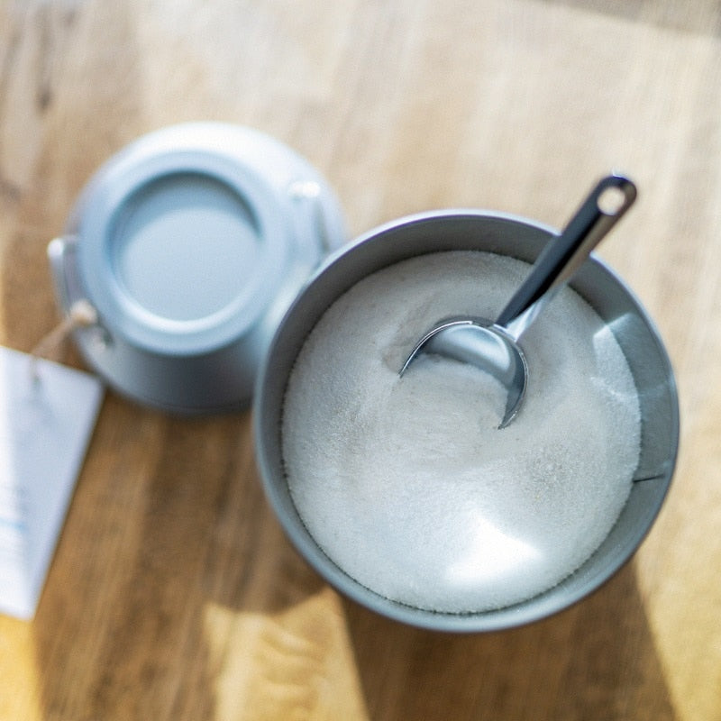 Original powder detergent in milk can