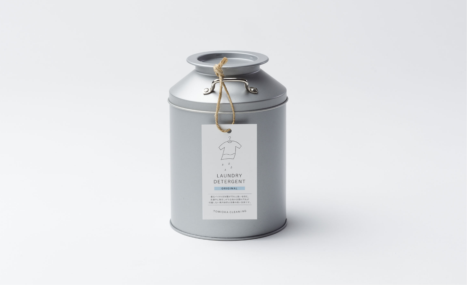 Original powder detergent in milk can